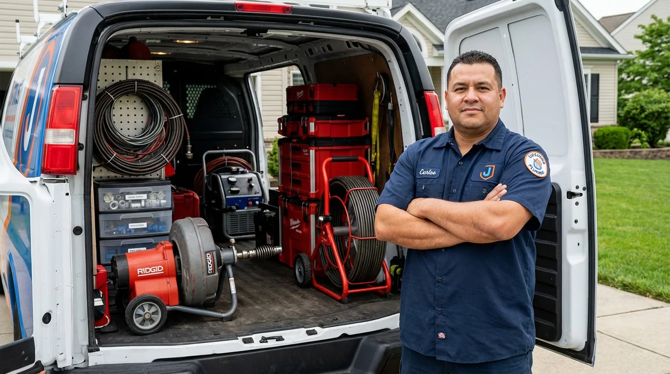 Professional drain cleaning equipment and Johns Plumbing LLC plumber in Spearfish