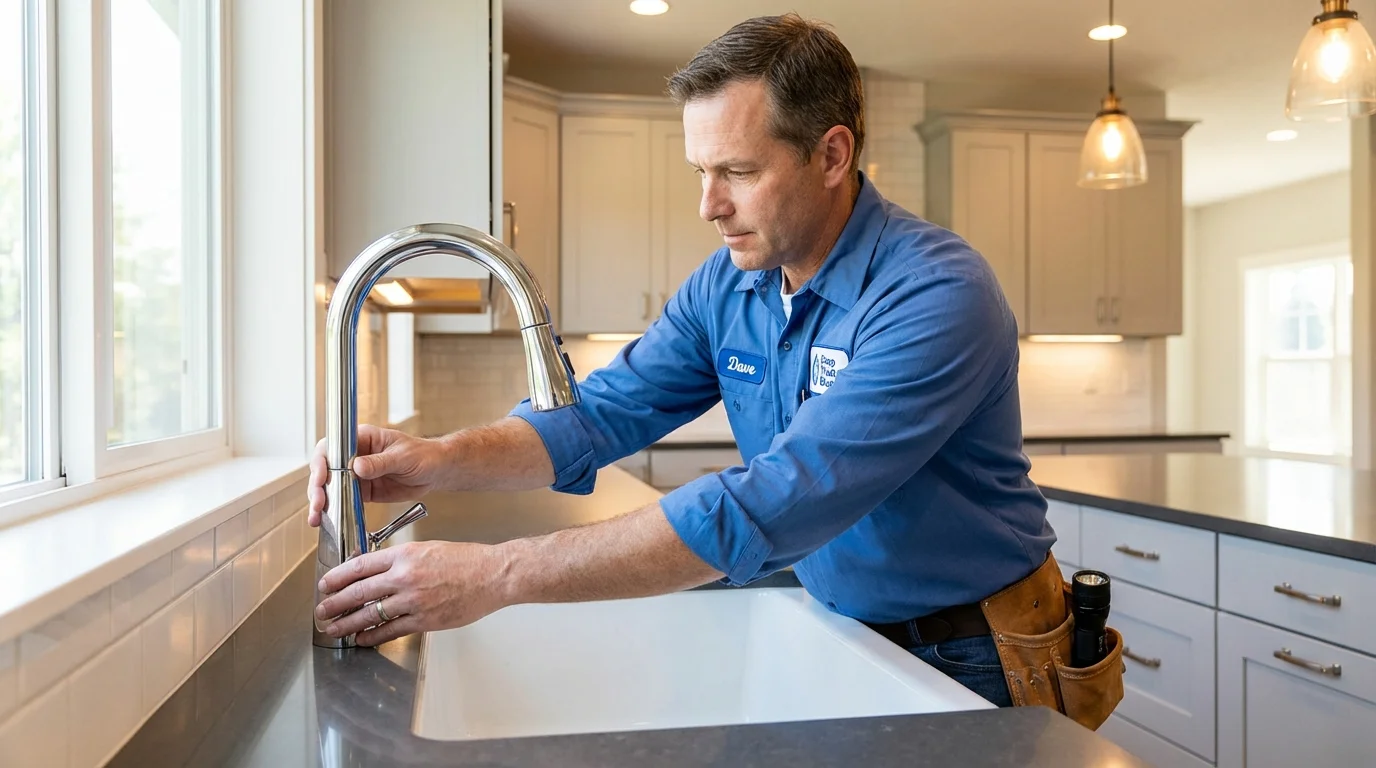 Kitchen faucet installation by Johns Plumbing LLC in Spearfish