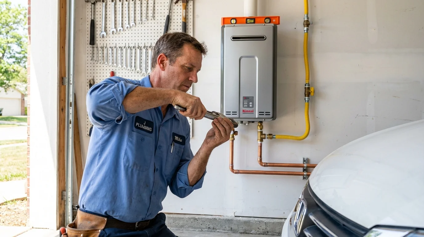 Tankless water heater installation by a Johns Plumbing LLC plumber in Spearfish